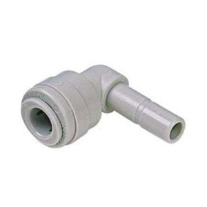 DMfit Plug-In Stem Elbow - 3/8 Tube x 3/8 Stem - Gray