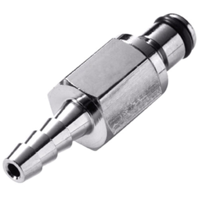 MCD2203V Valved In-Line Hose Barb Coupling Insert 3/16" ID Barb FKM [Viton] O-rings