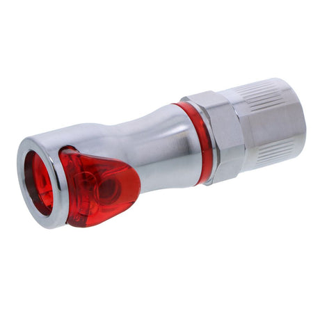 LQ4D13006RED Valved In-Line PTF Liquid Cooling Coupling Body 3/8 PTF Warm Red