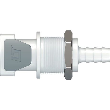 LinkTech 50AC Series Panel Mt. Female, Non-valved, 1/4" HB, Natural Acetal