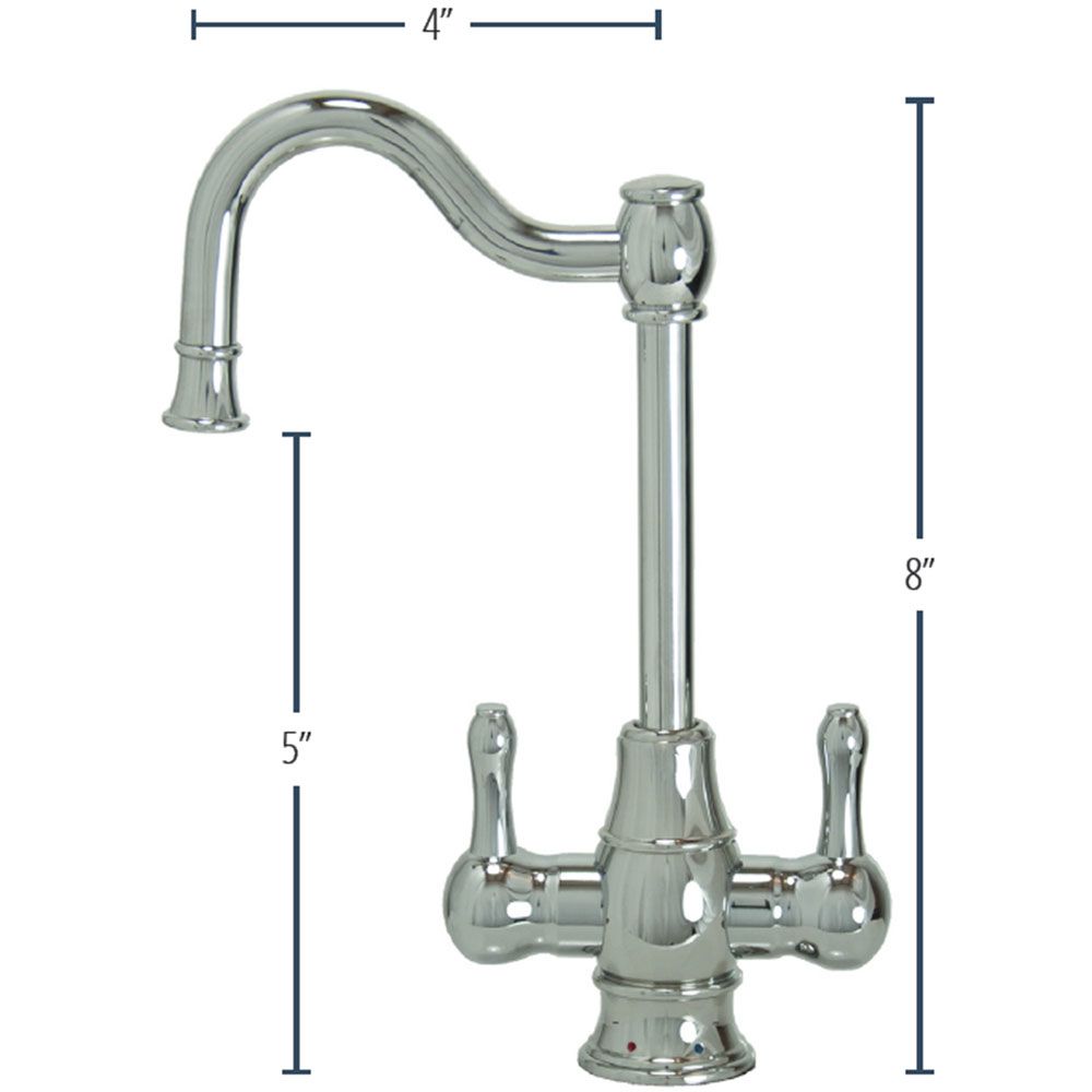 Mountain Plumbing MT1871-NL Traditional Hot & Cold Water Dispenser w/ Extended, Curved Spout