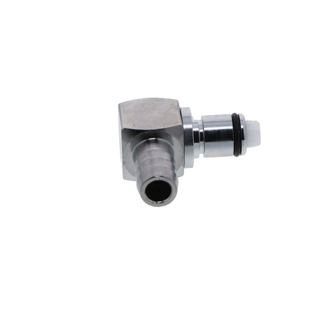 LCD23006V Valved Elbow Hose Barb Coupling Insert 3/8 ID Barb FKM [Viton] O-rings
