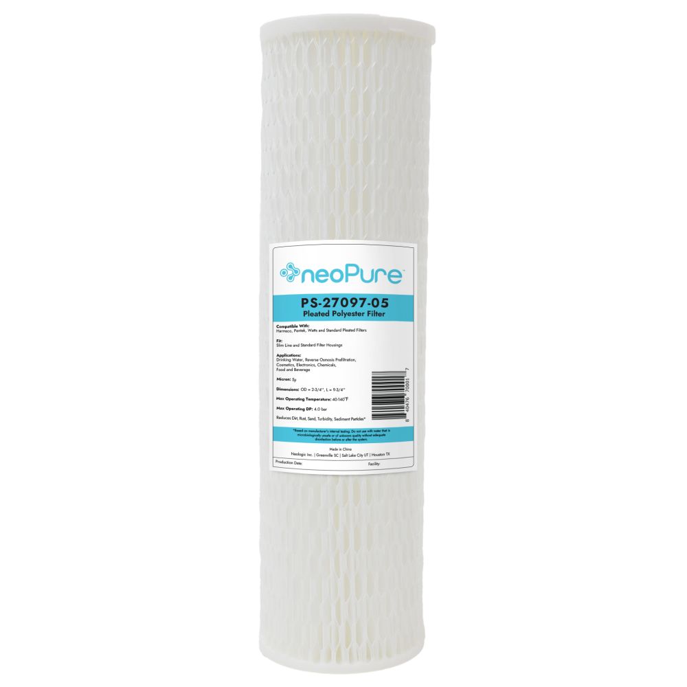 Neo-Pure PS-27097-05 9-3/4" High Efficiency Pleated Filter 5 micron