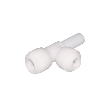 NeoFit - Acetal Natural White Stem Run Tee 1/4" tube x stem 1/4"