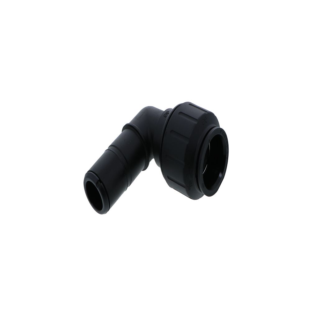 John Guest Black Plug-In Elbow - 1 CTS x 1 Stem
