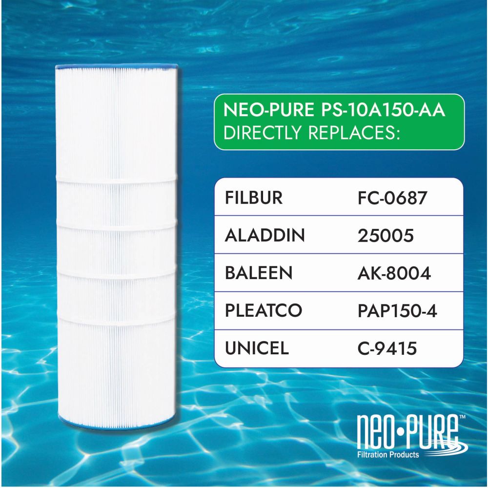 Neo-Pure PS-10A150-AA Pool and Spa Filter 10-1/16" x 31-1/8"
