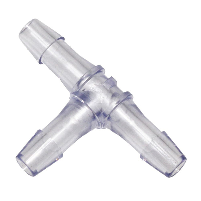 Colder HT891 Tee Fitting, 1/4 HB X 1/4 HB X 1/4 HB, Purple Tint Polycarbonate