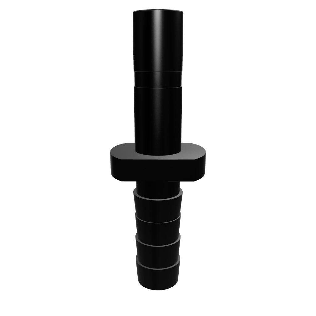 NeoFit - Acetal Black Stem Barb Connector 1/4" stem x 3/16" barb