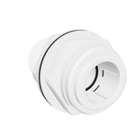 NeoFit - Acetal White Bulkhead Connector 3/8" tube