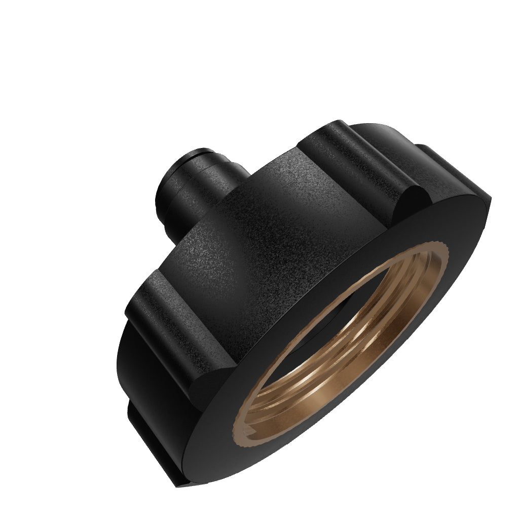 NeoFit - Acetal Black Female Adapter 8mm [5/16"] tube x 3/4" BSP[P] Flat