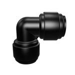 NeoFit - Acetal Black Union Elbow 1/2" tube x 1/2" tube