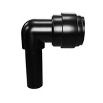 NeoFit - Acetal Black Stem Elbow 1/2" tube x 1/2" stem