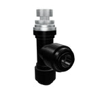 NeoFit - Acetal Black Flow Control Elbow Union 6mm tube