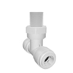 NeoFit - Acetal Natural White Swivel Tee 8mm [5/16"]  x 3/8" NPTF Branch