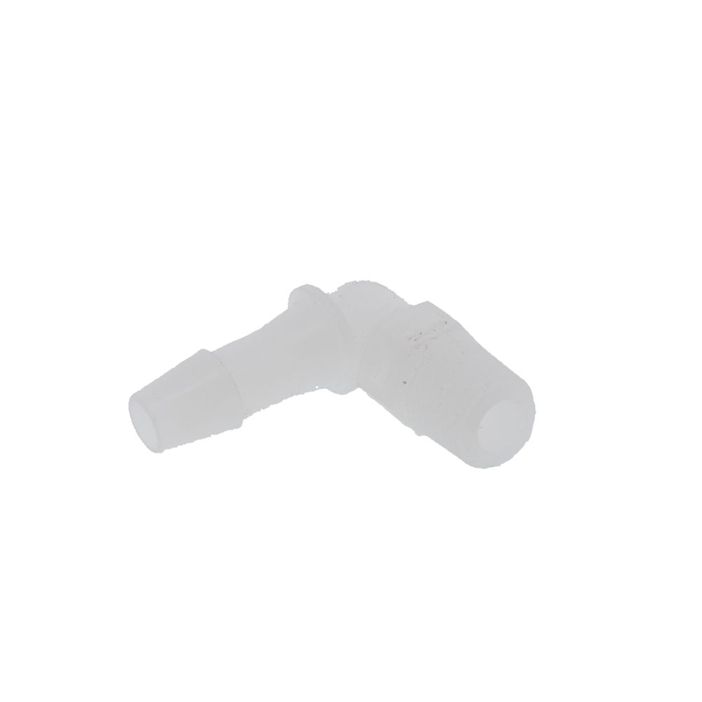 FitQuik PVDF [Kynar] Thread to Tube Elbow Fitting - 1/8 NPT to 1/4 ID Barb