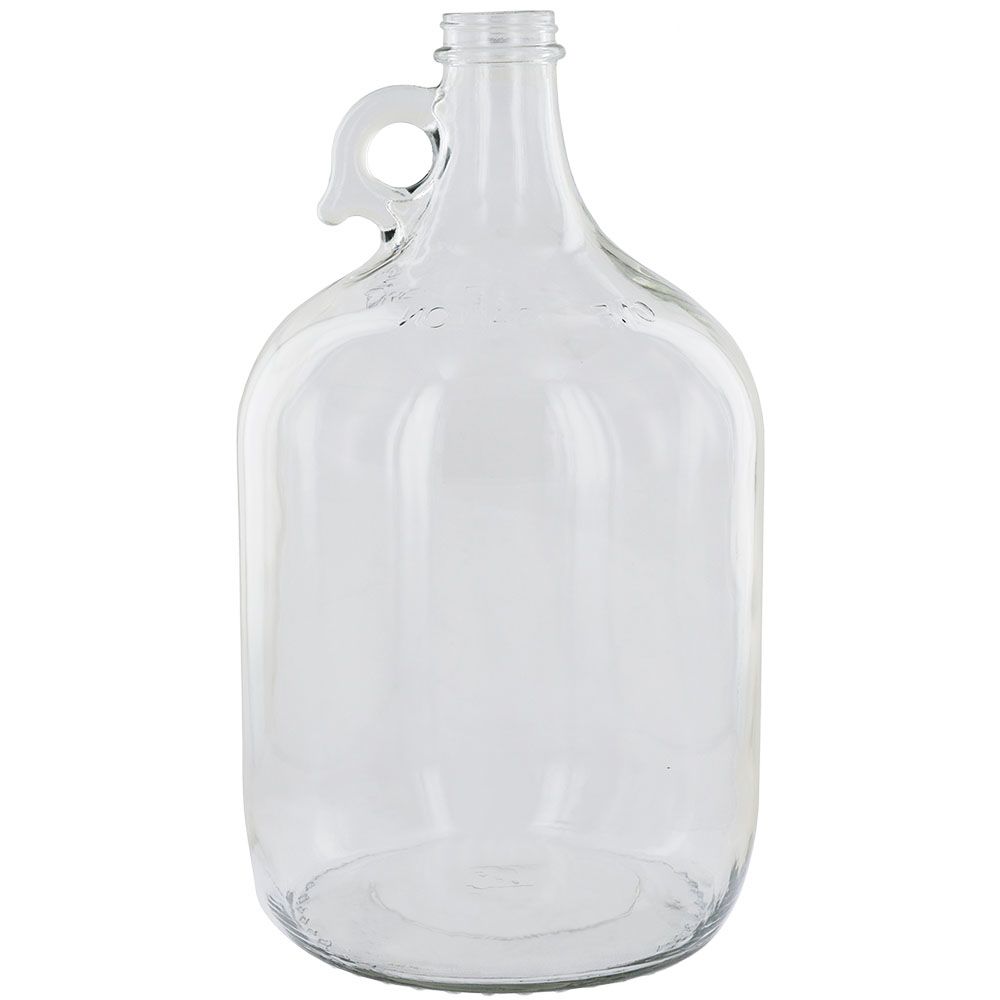 Clear 1 Gallon Glass Beer Growler or Water Bottle Without Cap