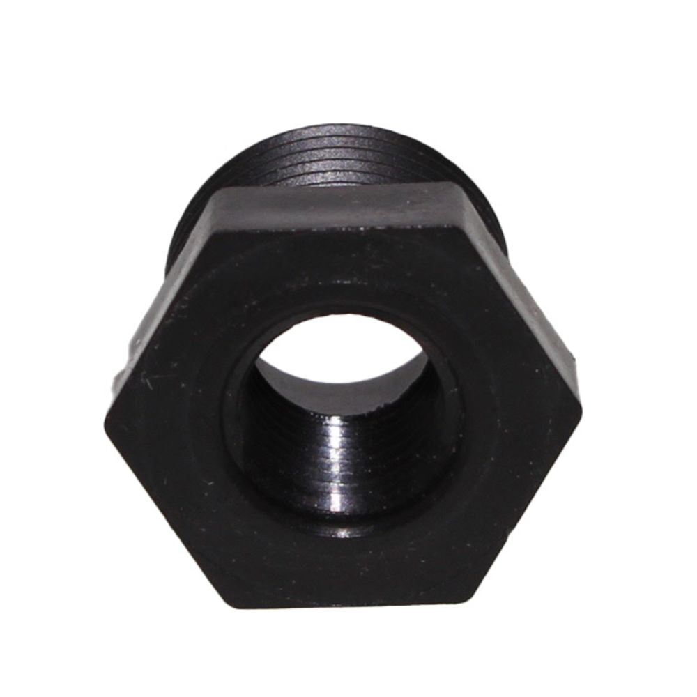 Bushing 1/2" MNPT x 1/4" FNPT - Polypropylene Black