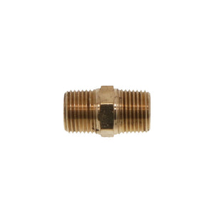 Lead-Free Brass Hex Nipple Threaded 3/8 MPT x 1-1/4 L