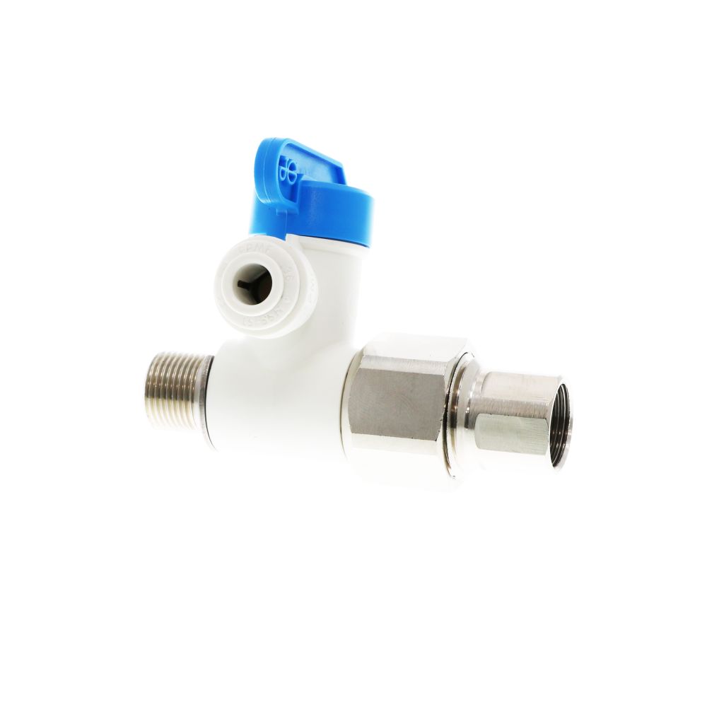 John Guest Angle Stop Adapter Valve - 1/2 x 3/8 x 1/4