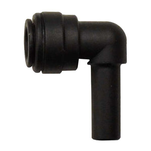 John Guest Stem Elbow Connector Black Polypropylene - 3/8 Stem x 3/8