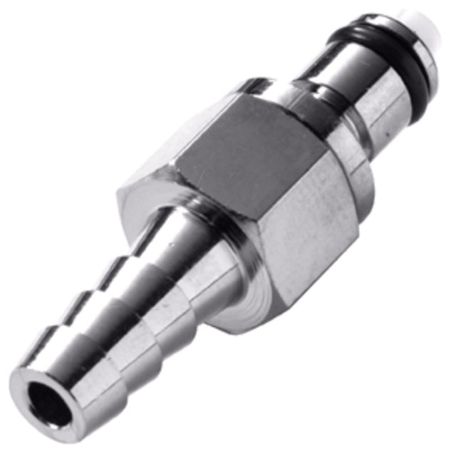 MCD2204V Valved In-Line Hose Barb Coupling Insert 1/4 ID Barb w/ Viton O-ring
