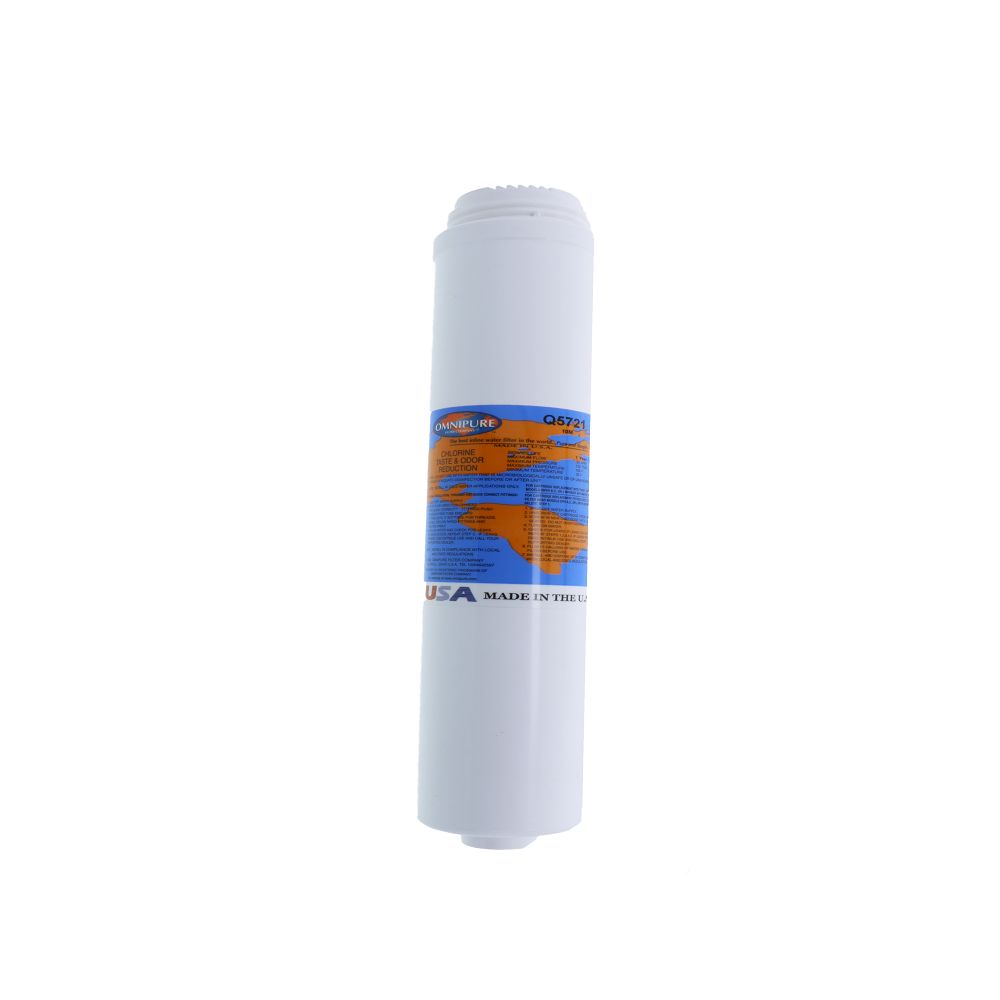 Omnipure Q5721 Q-Series 10 mic Carbon Block CTO - 14" 3500 gal Filter