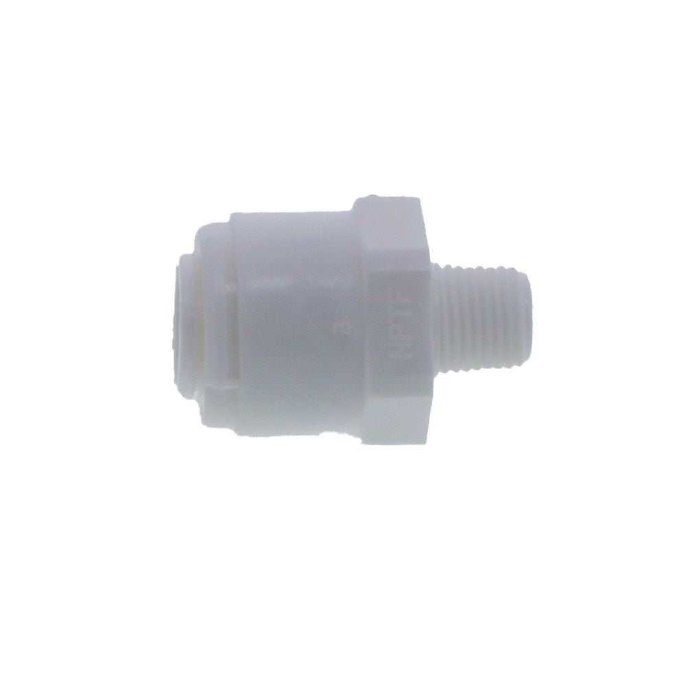 White DMfit Straight MNPT Male - 3/8 Push-In x 1/8 MNPT