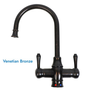 Mountain Plumbing MT1851-NL Traditional Hot & Cold Water Dispenser w/ Bottle Spout & Curved Handles