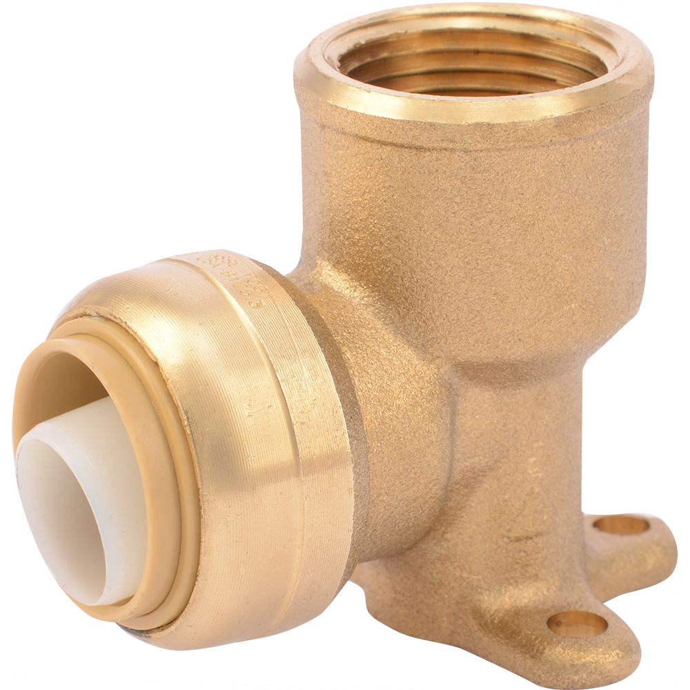 SharkBite® U340LF Lead-Free Brass Push-to-Connect Drop-Ear Elbow - 3/4" x 3/4" FPT