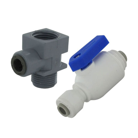 Faucet Supply Adapter - w/ Inline Ball Valve 1/4" QC