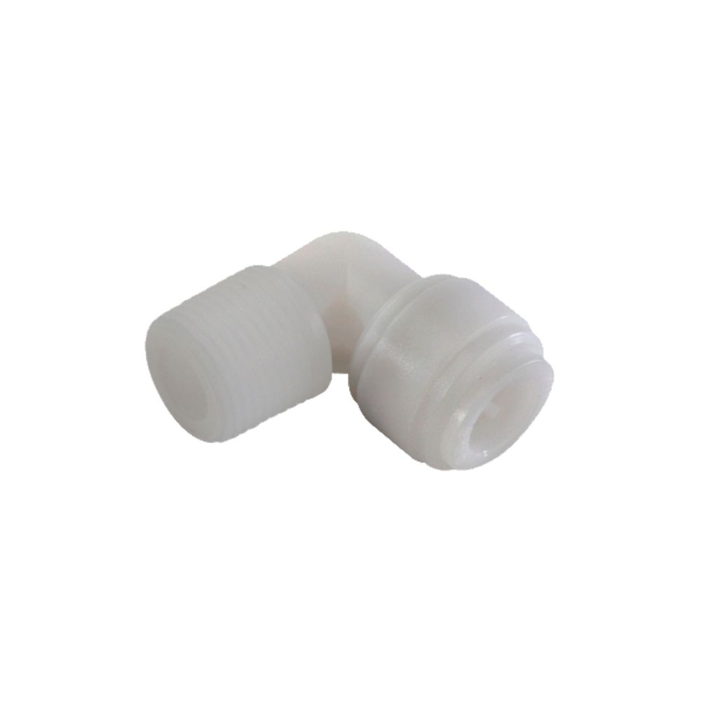 NeoFit - Acetal True White Male Elbow 1/4"tube x 1/8"NPTF