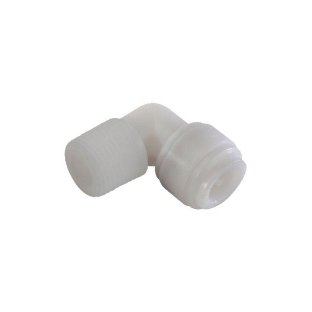 NeoFit - Acetal Natural White Male Elbow 1/2"tube x 1/2"NPTF