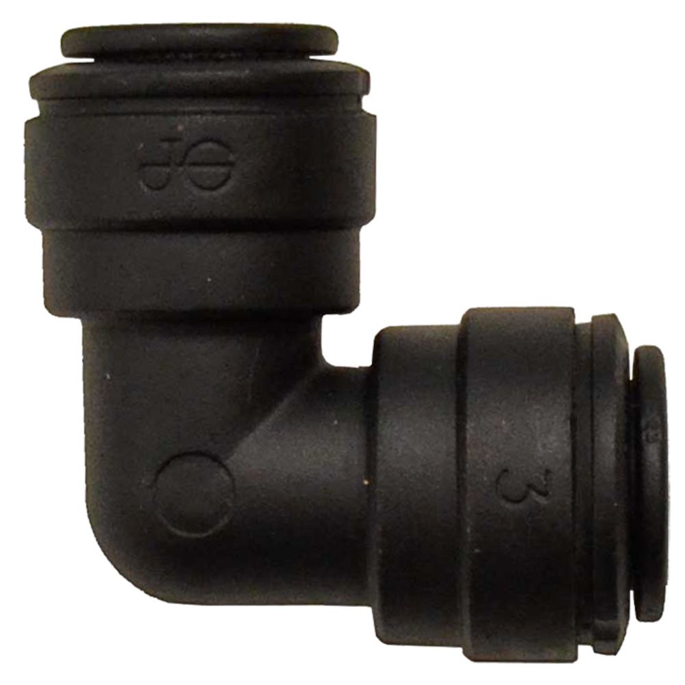 John Guest Union Elbow Black Polypropylene  - 3/8
