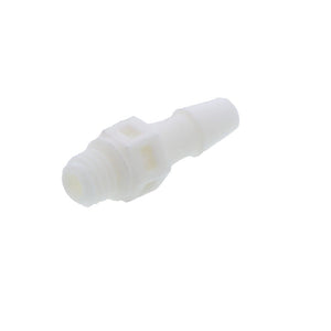 FitQuik Nylon Thread to Tube Straight Fitting - 10-32 UNF to 1/8 Hose Barb