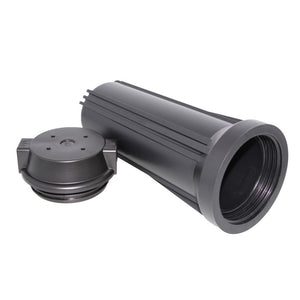 10" Neo-Pure SlimLine Flat Cap Housing NSF Black Cap/Black Sump - 1/4" No Pressure Relief
