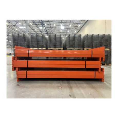 PALLET RACK BEAMS 96" x 4" MECALUx TEAR DROP, 4 pin [90/lot] - 1 Lot [90 Beams]