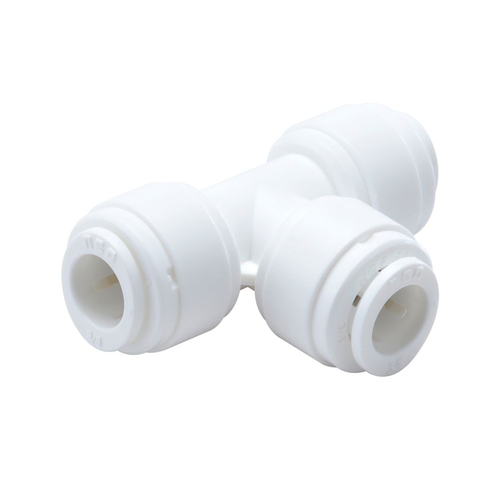Acetal Union Tee 1/4 qc x 3/8 qc x 1/4 qc