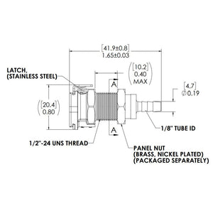 LinkTech PANEL MT SOCKET NV 1/8HB MOLDED BLUE