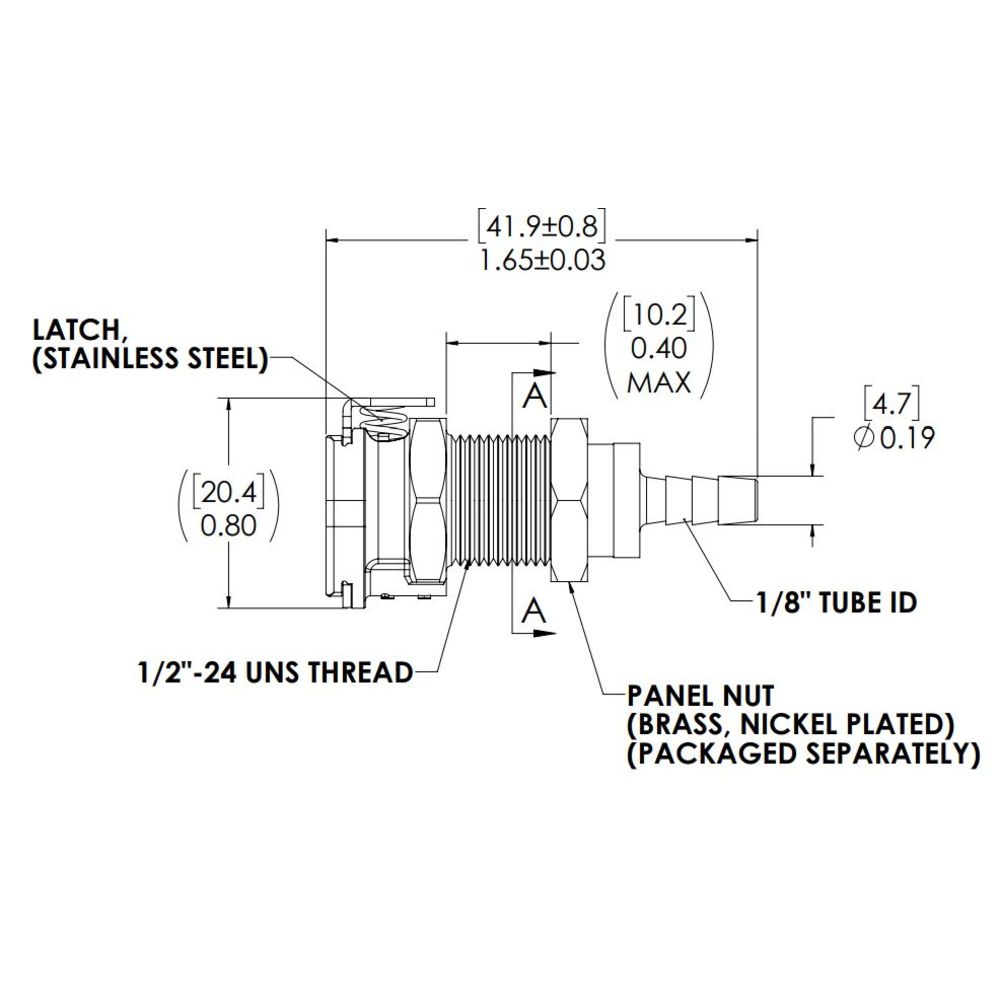 LinkTech PANEL MT SOCKET NV 1/8HB MOLDED WHITE