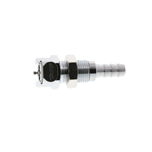 MCD1604 Valved Panel Mount Hose Barb Coupling Body 1/4 ID Barb