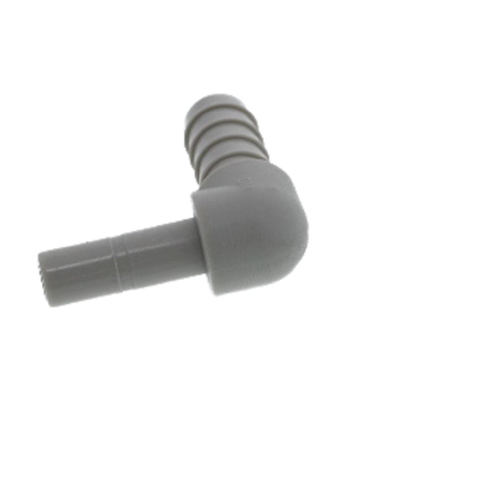 DMfit Stem Elbow Barb Connector  - 1/4 OD Stem x 5/16 ID Barb