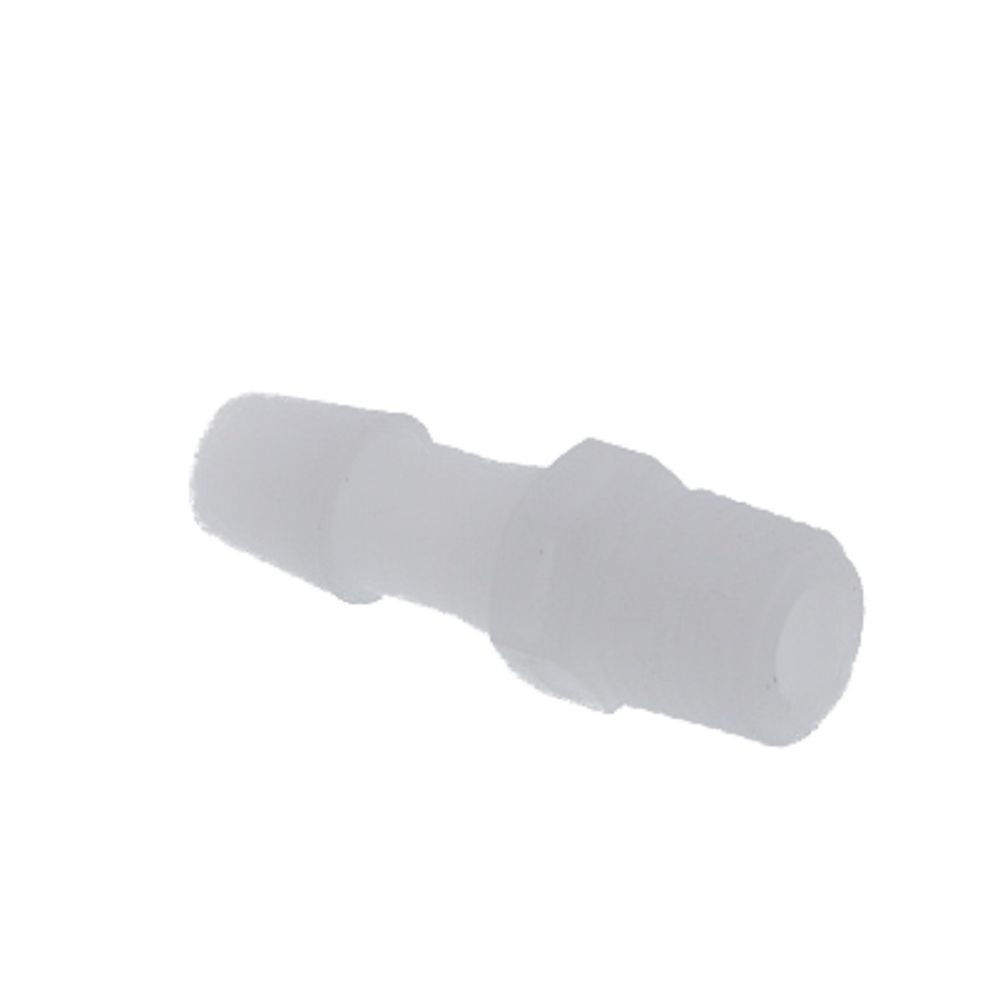 FitQuik PVDF [Kynar] Thread to Tube Straight Fitting - 1/4 NPT to 3/8 ID Barb