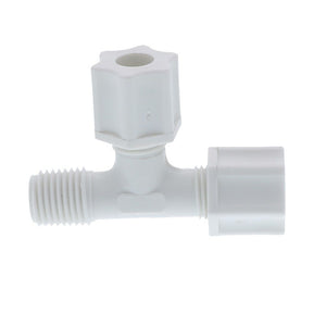 JACO 75-5-4-P-O Polypropylene Male Run Tee 5/16 OD Tube x 1/4 MPT