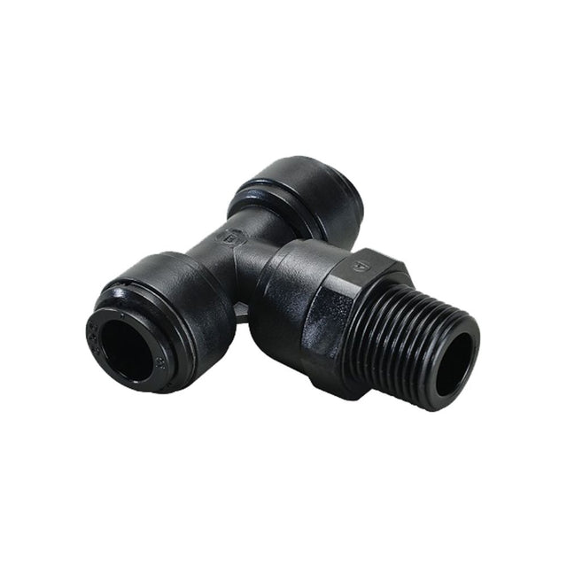 NeoFit - Acetal Black Swivel Tee 8mm x 1/4" BSPP