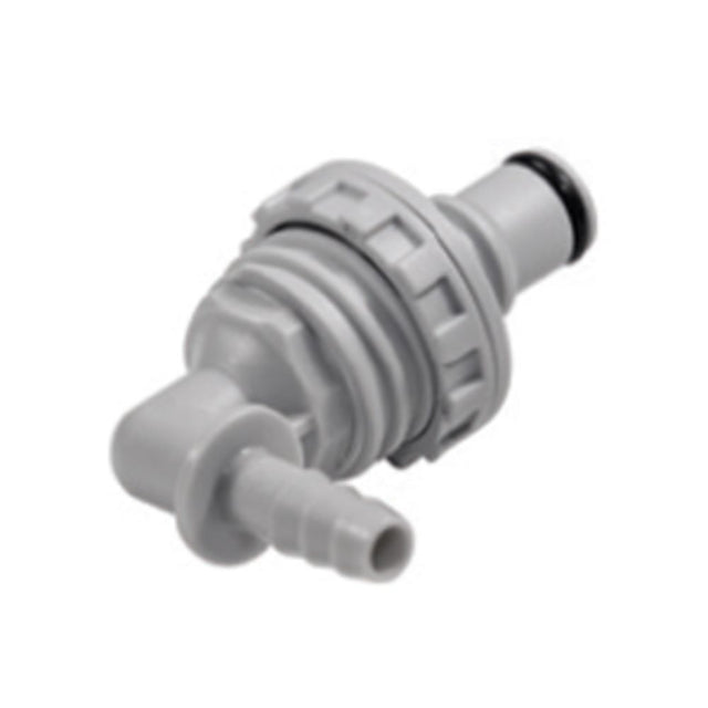 NS4D43004 Valved Panel Mount Elbow Hose Barb Coupling Insert 1/4 ID Barb