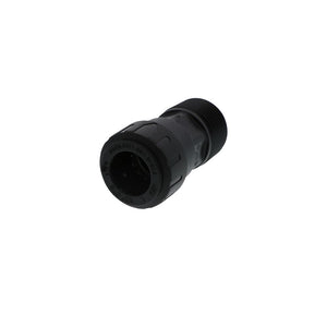 John Guest Black Male Connector - 1/2 CTS x 3/4 NPT