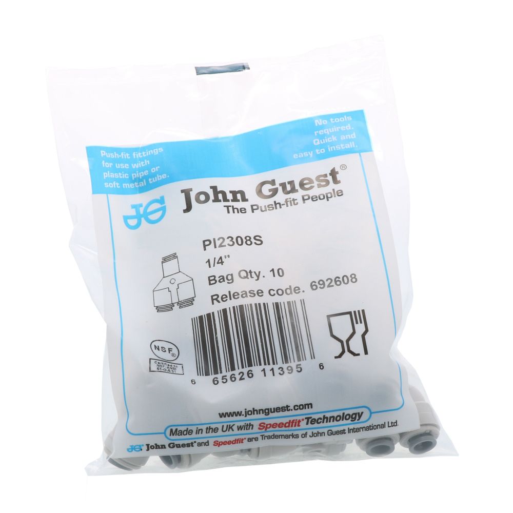 John Guest Two Way Divider - 1/4