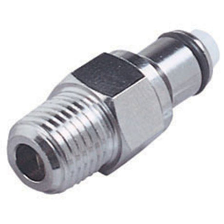 LCD24004V Valved Male Thread Coupling Insert 1/4 NPT Viton O-ring