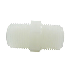 Nipple Hex - 3/8" MPT Natural Nylon
