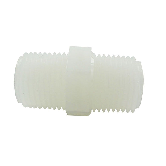 Nipple Hex - 1/2" MPT Natural Nylon